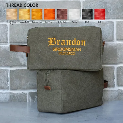 Miniatura 5 de Neceser personalizado – 5 colores – Kit de Dopp personalizado para padrinos de boda, bolsa de aseo bordada