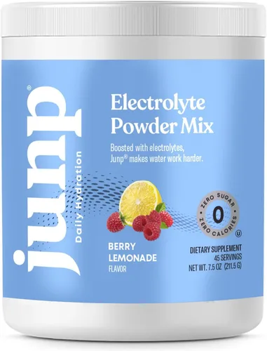 JUNP Electrolitos en polvo, sin azúcar, sin carbohidratos, mezcla de electrolitos cetogénicos de limonada de bayas, electrolitos en polvo de