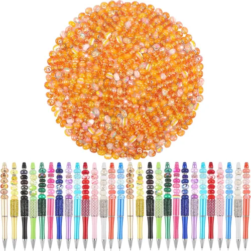 Miniatura 35 de ZYEHXED 60 Piezas Cuentas Negras de Agujero Grande, Cuentas Grandes de Artesanía Europea, Cuenta de Lampwork Murano de Agujero Grande, Cuenta
