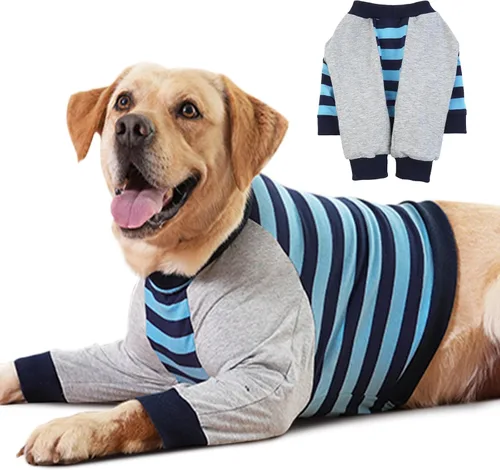Miniatura 14 de FUAMEY Manga de recuperación para perros con protector de codo, camisa para perros para dejar de lamer las articulaciones, traje de manga larga