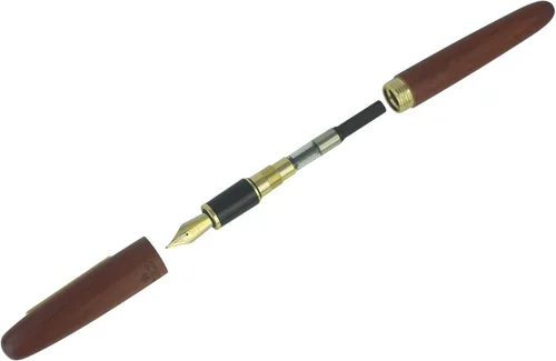 Miniatura 8 de Jinhao Heritage 9056 - Pluma estilográfica vintage de madera, palisandro natural, punta fina con convertidor de tinta recargable, colección hecha a