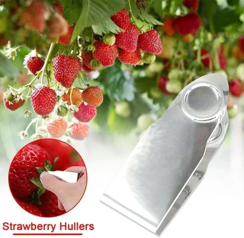 Miniatura 2 de 2 piezas de acero inoxidable fresa descorazonador de tallos de fresa, accesorios de cocina, patatas, piñas, zanahorias, tomate, descorazonador