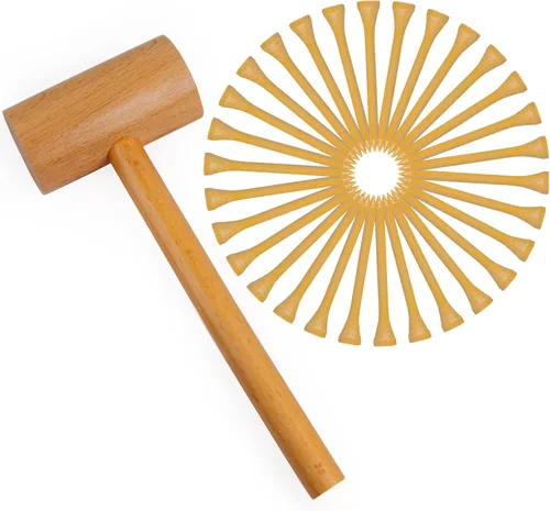 Mazo de madera martillar y golpear juguetes Set simulación de mazo de madera para niños pequeños martillo falso martillo de juguete portátil para