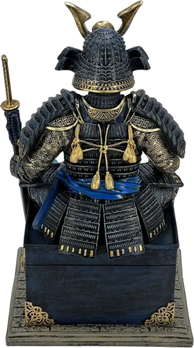 Miniatura 7 de LOOYAR Estatua de guerrero samurai antiguo medieval zombi de resina, figura decorativa artesanal para sala de estar, porche, oficina, escritorio