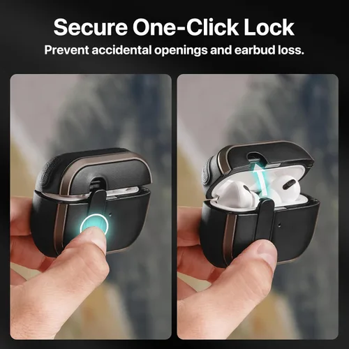 Miniatura 3 de MAGEASY Odyssey - Funda para AirPods Pro 2, funda resistente para AirPods Pro con bloqueo seguro, clip de mosquetón para protección a prueba