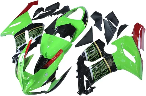 Miniatura 3 de ABS Plásticos Negro Verde Rojo Carenado Kit Para Kawasaki 2005 2006 ZX6R Ninja 636 05 06 ZX-6R ZX636R Inyección Motocicleta Carenados Completo