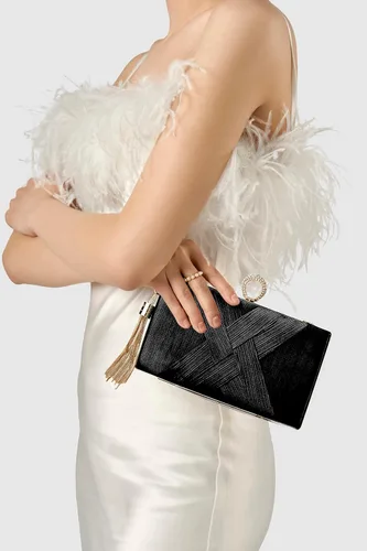 Miniatura 6 de BABEYOND Monederos de mano para mujer, bolso de noche con borla colgante para novia, fiesta, graduación, boda