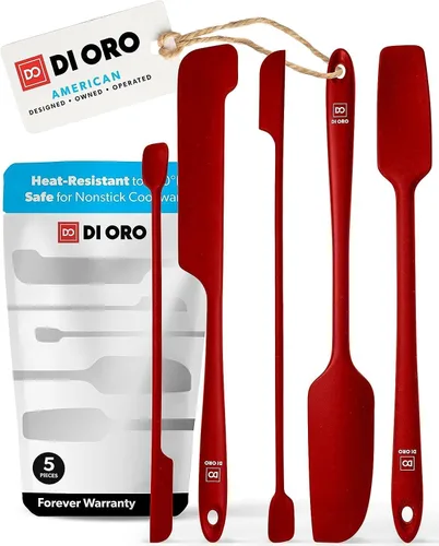 Miniatura 9 de DI ORO - Espátulas de silicona para raspar – Espátulas de goma de silicona resistentes al calor – Espátulas de cocina antiadherentes seguras – Juego