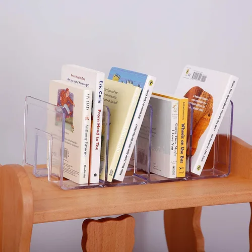 Miniatura 2 de YAGELI Organizador de archivos de escritorio de acrílico transparente, organizador de bolsos, divisor de embrague, carpeta de malla, suministros