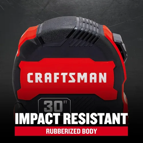 Miniatura 4 de CRAFTSMAN Cinta métrica de 30 pies con marcas de fracción, retráctil (CMHT37445S)