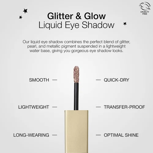 Miniatura 4 de Stila Magnificent Metals Glitter And Glow Sombra de ojos líquida Oro rosa retro