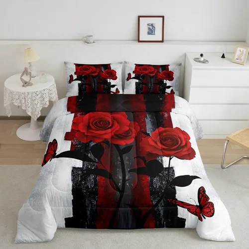 Miniatura 11 de Erosebridal Juego de ropa de cama turquesa tamaño individual para niños y niños, color verde azulado y gris degradado para niñas y adultos, relleno