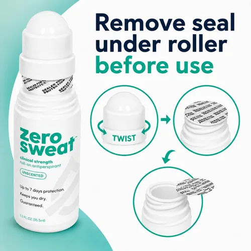 Miniatura 8 de ZeroSweat Desodorante antitranspirante Tratamiento de hiperhidrosis de fuerza clínica - Reduce el sudor de las axilas (paquete de 2)