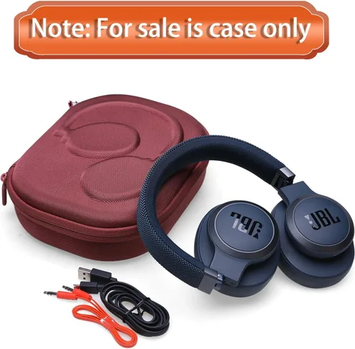 Miniatura 7 de LTGEM - Funda dura de EVA para JBL Live 770NC/660NC/650BT/460NC/670NC/400BT/500BT y JBL Tune Burdeos
