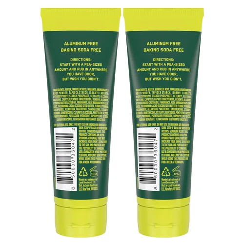 Miniatura 2 de Mando Desodorante para todo el cuerpo – Mini tubo de crema invisible de tamaño de viaje – Control de olores de 72 horas – Sin aluminio y bicarbonato