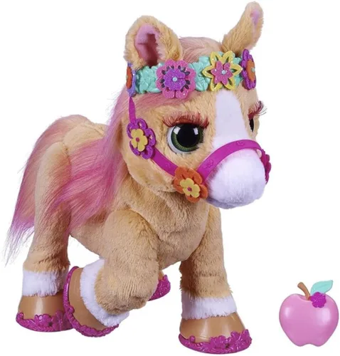 FurReal Canela, juguete My Stylin' Pony, mascotas electrónicas de 14 pulgadas, más de 80 sonidos y reacciones, 26 accesorios, juguetes interactivos