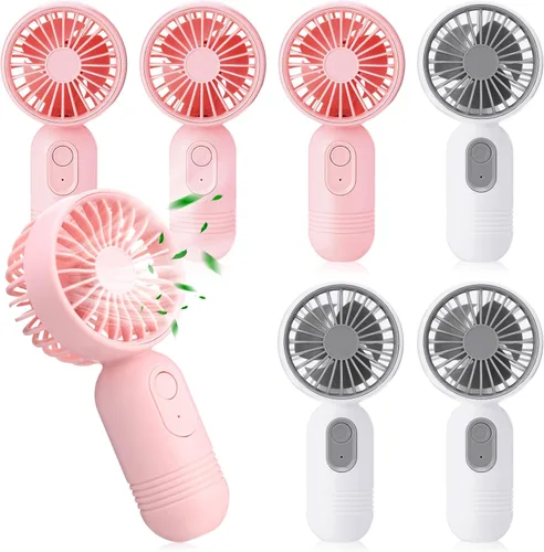 Miniatura 43 de Rossesay Miniventilador portátil a granel, lindo ventilador de mano ligero, pequeño ventilador personal de mano y pestañas de 3 velocidades