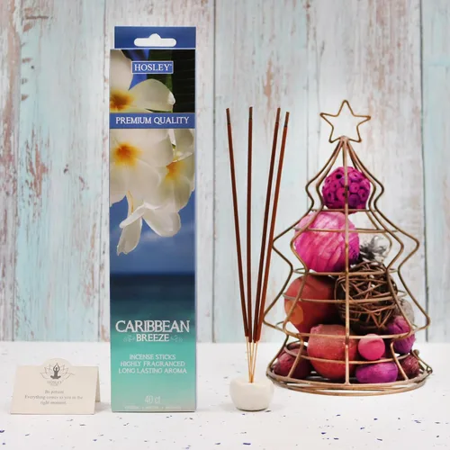 Miniatura 3 de Hosley Paquete de 120 varillas de incienso + paquete de 120 unidades (total 240) – Brisa del Caribe – Paquete a granel perfecto para el hogar