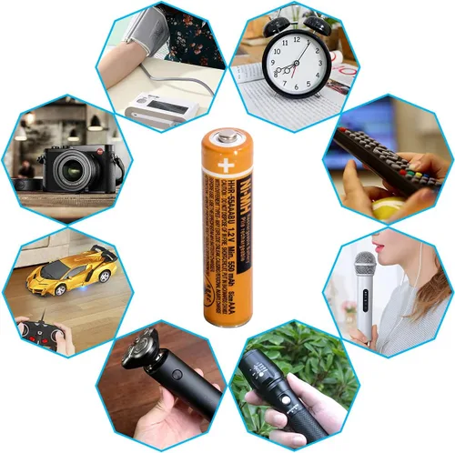Miniatura 3 de NI-MH - Batería recargable AAA de 1,2 V, 550 mAh, paquete de 4 baterías AAA hhr-55aaabu para teléfonos inalámbricos Panasonic, controles remotos
