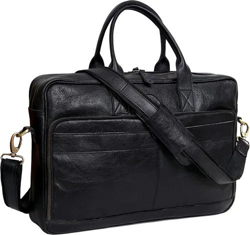 Maletín de piel de 18 pulgadas para ordenador portátil, bolsas de mensajero para hombres y mujeres, la mejor bolsa de oficina, escuela, universidad