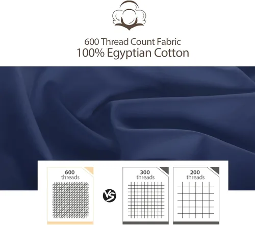 Miniatura 5 de Sábana bajera ajustable 100% de algodón egipcio, tamaño matrimonial, 600 hilos, bolsillo profundo de 16 pulgadas, sábana inferior de tejido satinado