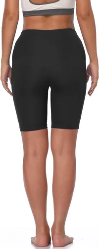 Miniatura 8 de NELEUS Pantalones cortos de compresión para mujer con bolsillo