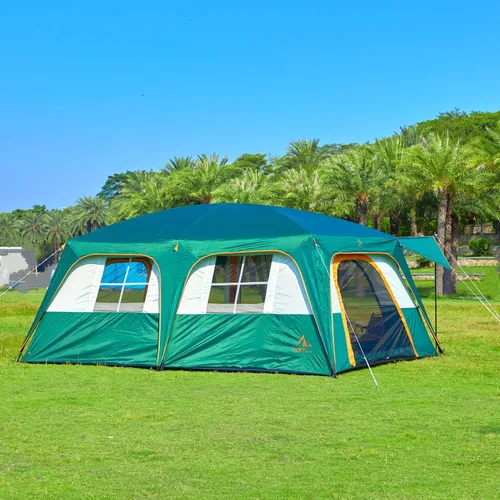 Miniatura 8 de KTT Extra Large Tent 6-10-12-14 Person(Style-B),Family Cabin Tents,2 Rooms,3 Doors and 3 Windows with Mesh,Straight Wall,Waterproof,Double Layer,Big