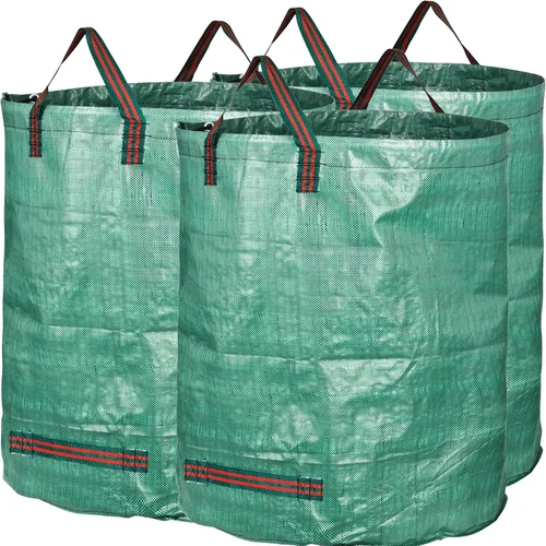 GardenMate Paquete de 3 Bolsas de Residuos de Jardín Reutilizables de 80 Galones (H33, D26 pulgadas) - Bolsas de Residuos de Patio