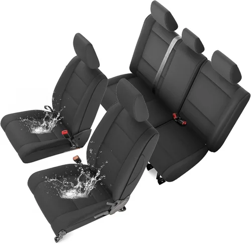GIANT PANDA Fundas de asiento de neopreno para Jeep Wrangler JK de 4 puertas (2007), neopreno UV y resistente al agua, juego completo de fundas de