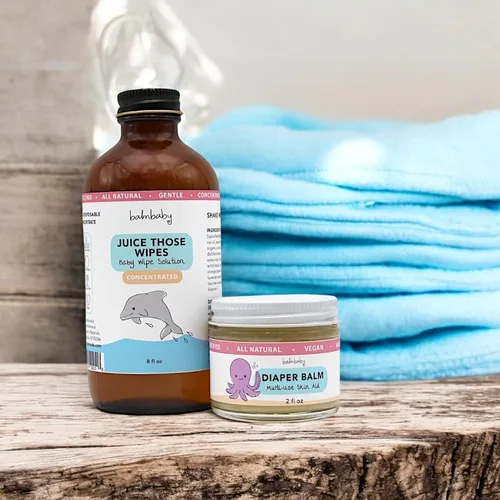 Miniatura 5 de BALM! Baby * Jugo esas toallitas * Solución concentrada de toallitas de tela totalmente natural Tarro de vidrio Fabricado en Estados Unidos