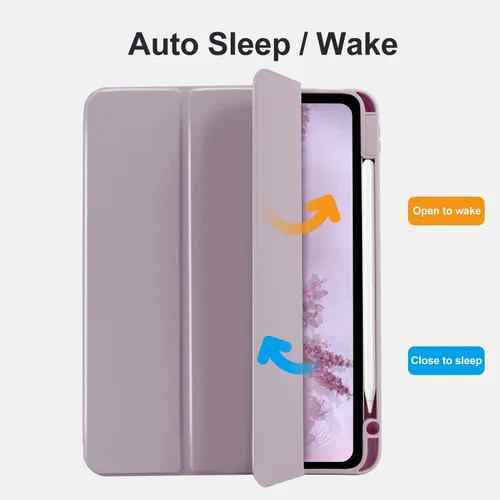 Miniatura 6 de Funda para iPad Air de 11 pulgadas 2024/2025, iPad Air de 5ª/4ª generación 2022/2020 con soporte para lápices, funda inteligente delgada con carcasa