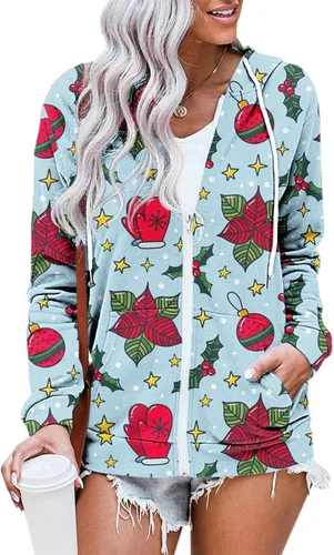 Miniatura 2 de Women's Sequin Butterfly Graphic Hooded Fashion Comfy Breathable Pullover Tops Full Zip Drawstring Shirt with Pocket