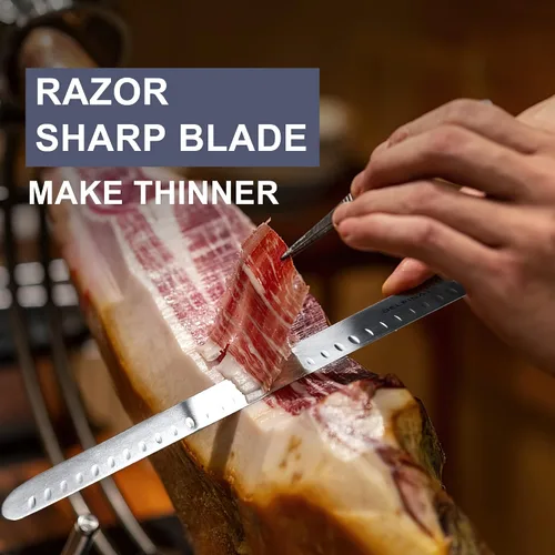 Miniatura 4 de DELFINA - Cuchillo para cortar pechuga de 12 pulgadas con funda y mango de agarre suave, cuchillo afilado de alta calidad para cortar carne, ideal