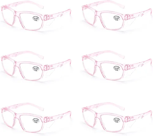 Miniatura 100 de ProtectX Elegantes gafas de seguridad antivaho y resistentes a los arañazos, gafas de protección UV, lentes de bloqueo de luz azul para hombres