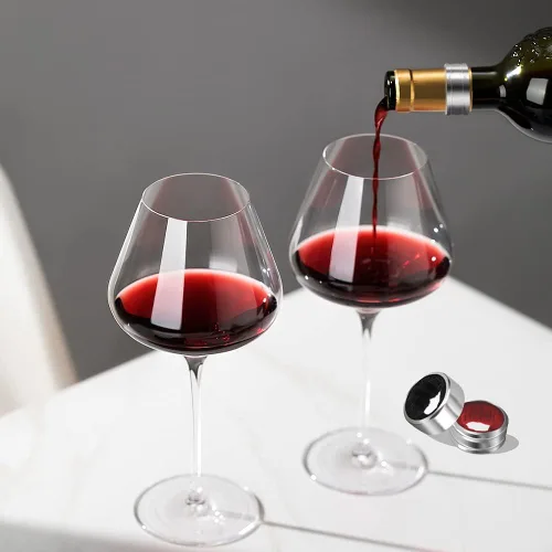 Miniatura 4 de Collares de goteo de vino, paquete de 4 anillos de goteo de acero inoxidable para botella de vino, atrapador de anillo de gota de vino o tapón