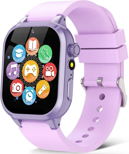 Miniatura 8 de OVV Reloj inteligente de juegos para niños, pantalla táctil HD de 1.54 pulgadas, más de 30 juegos educativos, cámara, podómetro, alarma, reproductor