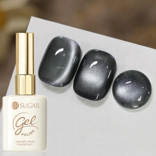 Miniatura 14 de UR SUGAR Crystal Cat - Esmalte de uñas de gel magnético para ojos, color gris, 0.5 onzas líquidas, esmalte de gel magnético iridiscente