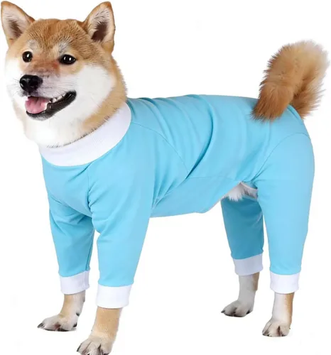 Miniatura 11 de Mono de Cirugía de Recuperación para Perros, Camisa de Recuperación para Perros de Tamaño Mediano a Grande, para Heridas Abdominales o Enfermedades