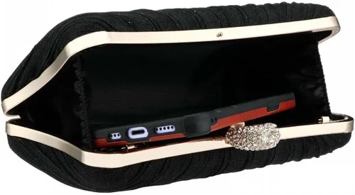 Miniatura 4 de Bolso de mano para mujer plisado con purpurina y bolsa de noche con diamantes de imitación para fiesta de boda de novia
