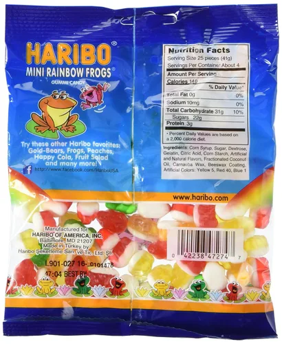 Miniatura 2 de Haribo Gomitas - Mini Rainbow Frogs - 5 oz