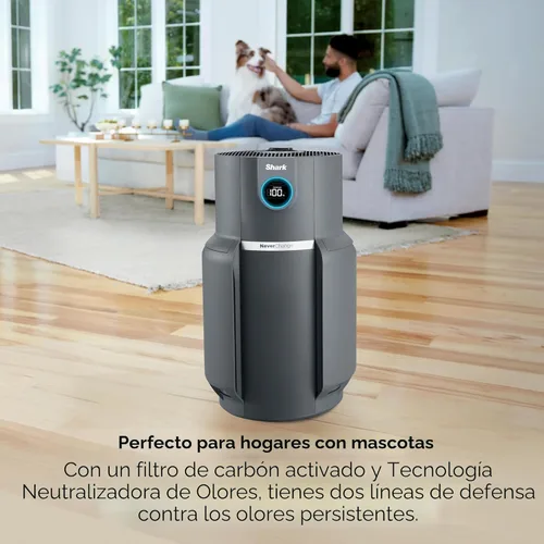 Miniatura 8 de Purificador de aire Shark para el hogar, NeverChange Max, 1,300 pies cuadrados para habitación grande, cocina, oficina en casa, filtro que supera