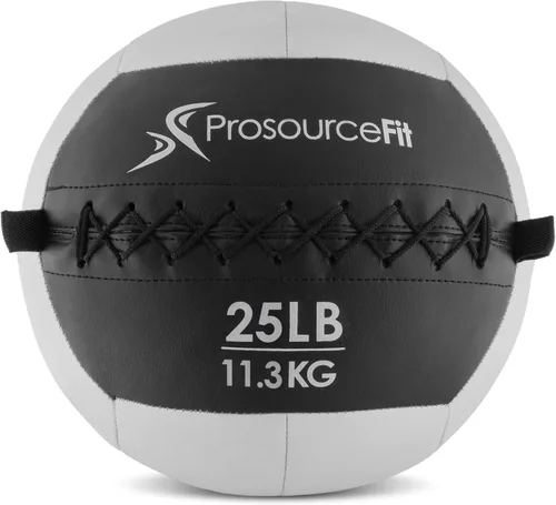 Miniatura 10 de ProsourceFit Bolas medicinales blandas, bolas de pared y ejercicios dinámicos de cuerpo completo, pesos codificados por colores: 6, 10, 14, 20 Lb.
