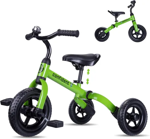Miniatura 15 de YGJT Triciclo 3 en 1 para niños de 2 a 5 años, bicicletas de equilibrio plegables para niños con asiento ajustable y pedal extraíble, juguetes
