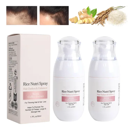 2 unidades de espray de agua de arroz para el crecimiento del cabello fino, aceite sin perfume para todo tipo de cabello, pulverización natural de
