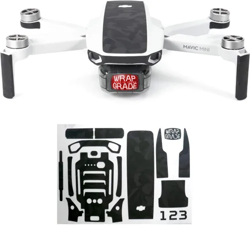 Miniatura 9 de Wrapgrade Skin compatible con DJI Mavic Mini Color decorativo Super Rojo