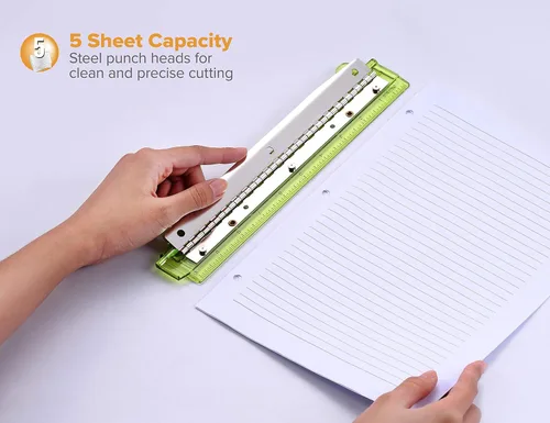 Miniatura 2 de Binder con anillas de Bostitch 3 agujeros, 5 hojas, varios colores (RBHP-4C)