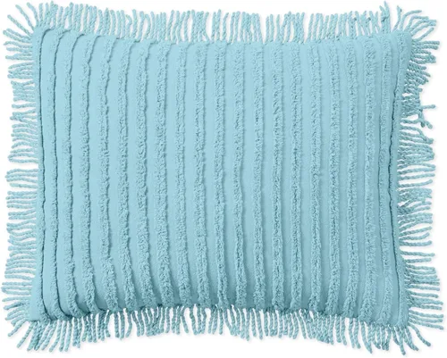 Miniatura 20 de BrylaneHome Funda de chenilla 100% algodón, estándar, azul antiguo