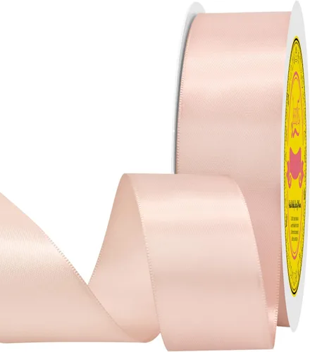 Miniatura 245 de Cinta de satén blanca antigua de doble cara de 1-1/2 pulgadas x 50 yardas, cinta de poliéster para envolver regalos, día de San Valentín, bodas