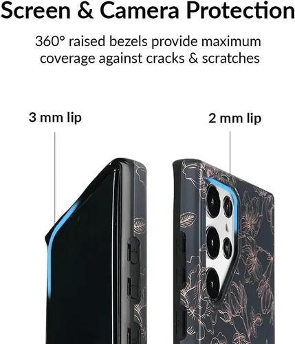 Miniatura 3 de VELVET CAVIAR Funda compatible con Samsung Galaxy S22 Ultra para mujer, probada en caídas de 8 pies, con forro de microfibra, bonitas fundas oro rosa