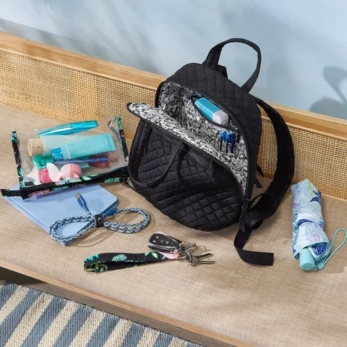Miniatura 7 de Vera Bradley Mini mochila Totepack de algodón para mujer
